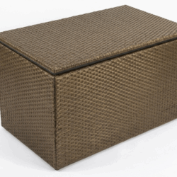 Weatherproof REHAU weave outdoor storage box for cushions in Ballito.