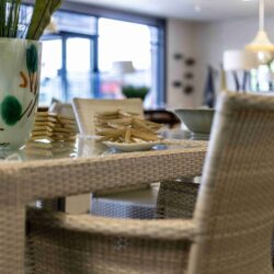 Mirage all weather outdoor dining chair for patios and gardens made with Rehau Polymer weave