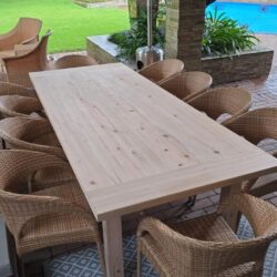Mirage outdoor patio furniture dining table and chairs