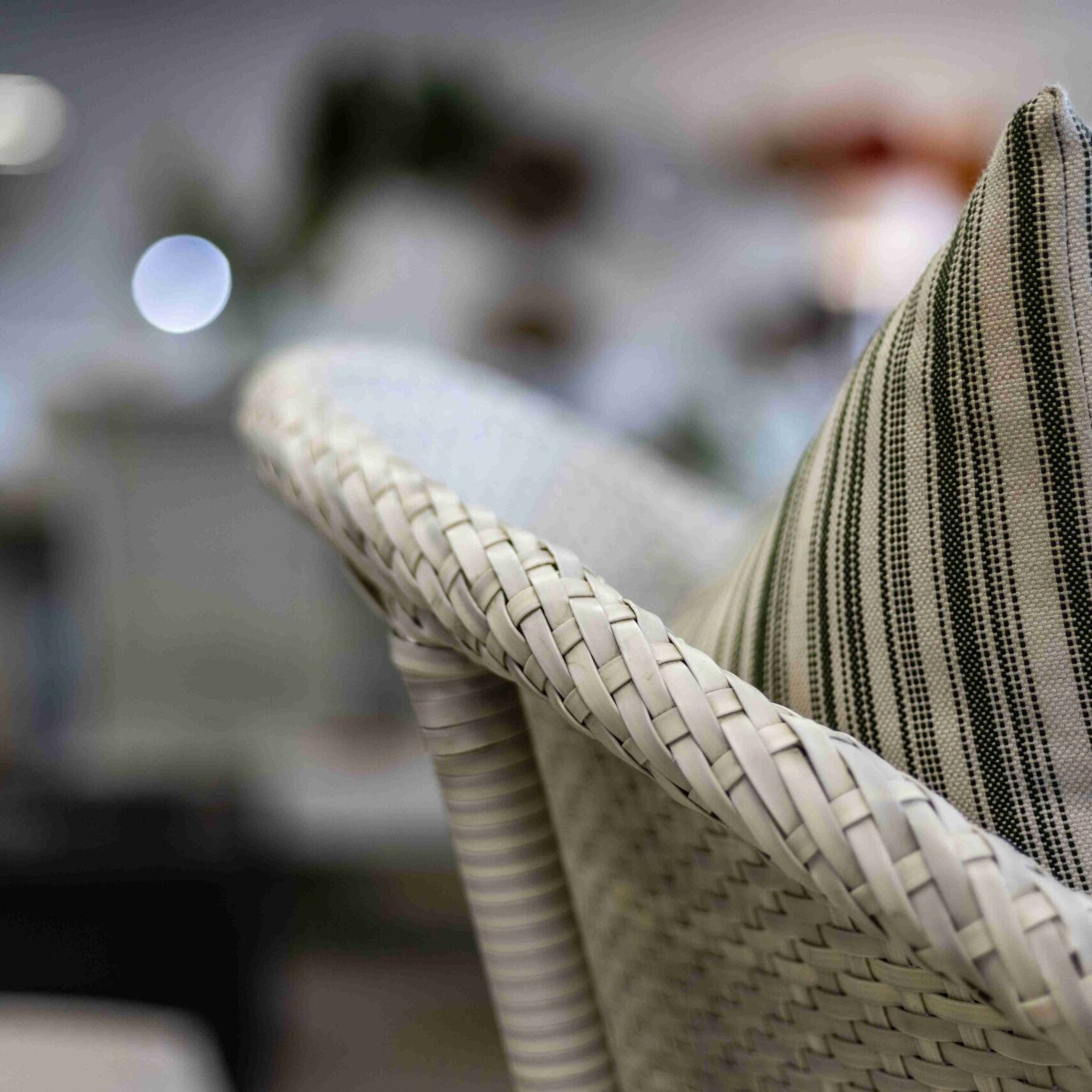 Outdoor furniture displayed at the Bellagio Interiors showroom in Ballito